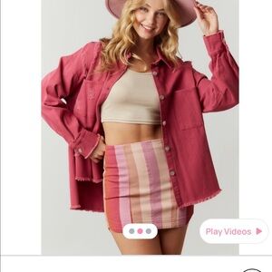 Peach Love Shacket NWOT